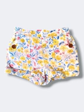 Tommy Bahama Shorts Girls 3T Blue Floral Pull On Cotton Casual Summer